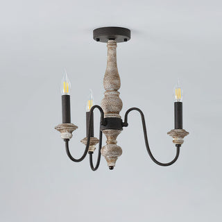 Samuelson Modern Distressed Wood Ceiling Light