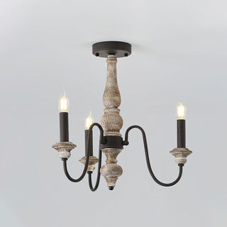 Samuelson Modern Distressed Wood Ceiling Light