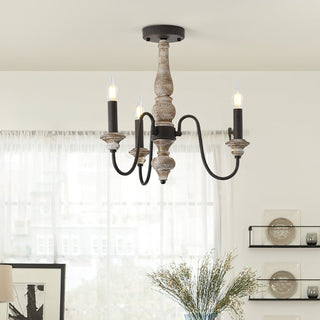 Samuelson Modern Distressed Wood Ceiling Light