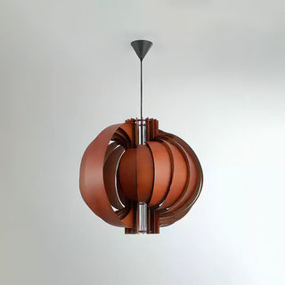 Saturn Ring Oriental Wood Pendant Light