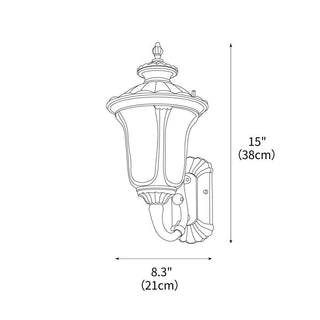 Savannah Vintage Brass Outdoor Wall Light