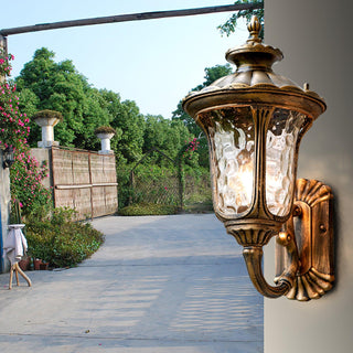 Savannah Vintage Brass Outdoor Wall Light