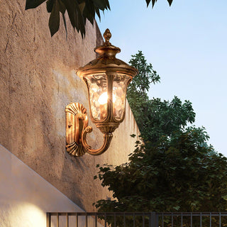 Savannah Vintage Brass Outdoor Wall Light