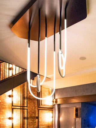 Caspian Modern Acrylic Linear Chandelier