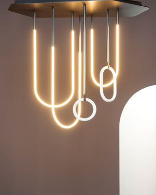 Caspian Modern Acrylic Linear Chandelier