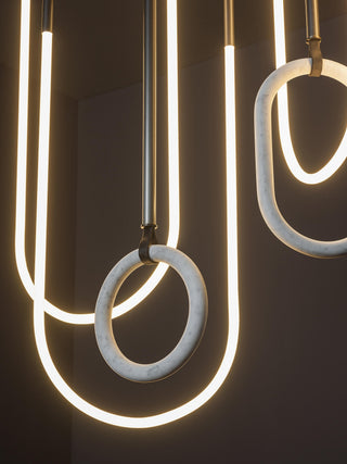 Caspian Modern Acrylic Linear Chandelier