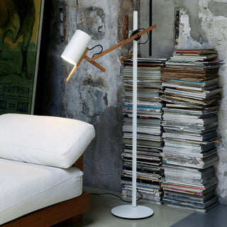 Unity Contemporary Oak Floor Lamp