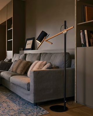 Unity Contemporary Oak Floor Lamp