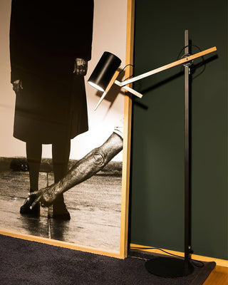 Unity Contemporary Oak Floor Lamp