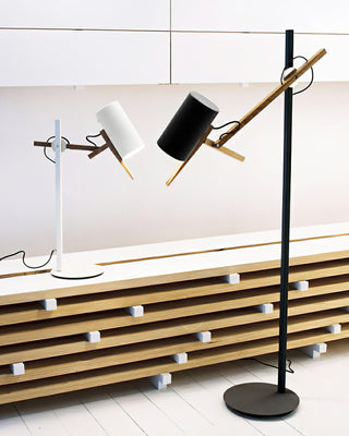 Unity Contemporary Oak Floor Lamp