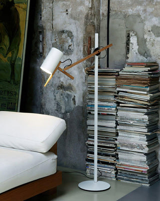Unity Contemporary Oak Floor Lamp