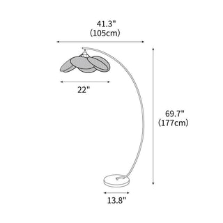 Screen Cannage Contemporary Iron Floor Light