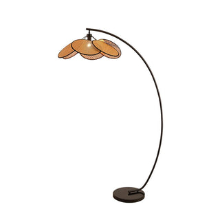 Screen Cannage Contemporary Iron Floor Light
