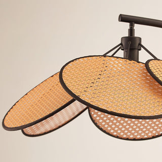 Screen Cannage Contemporary Iron Floor Light