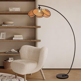 Screen Cannage Contemporary Iron Floor Light