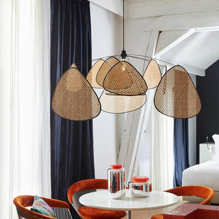 Wisp Sculptural Rattan Chandelier