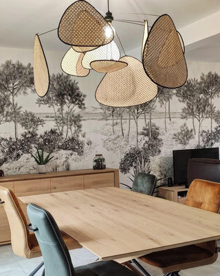 Wisp Sculptural Rattan Chandelier