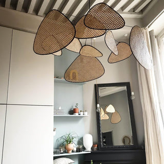 Wisp Sculptural Rattan Chandelier