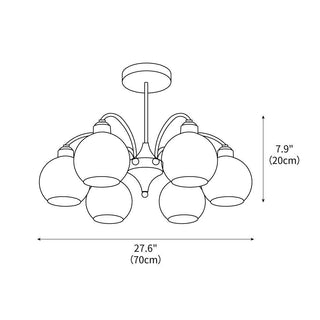 Gloria Sculptural Glass Chandelier
