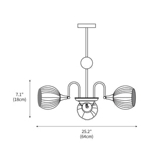 Lira Contemporary Metal Chandelier