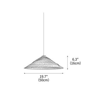 Seaside Oriental Ratten Woven Pendant Light