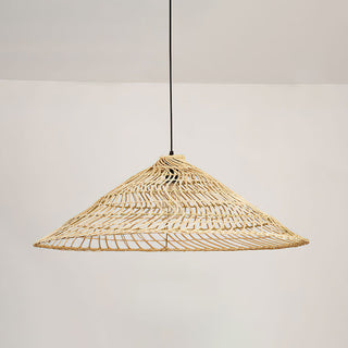 Seaside Oriental Ratten Woven Pendant Light