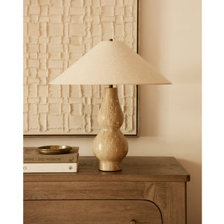 Ivy Curved Wooden Table Lamp