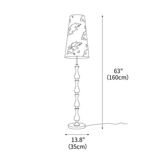 Seraphina Contemporary Wood Floor Light