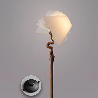 Spiralis Organic Wood Floor Lamp