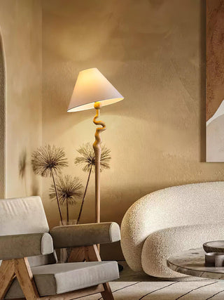 Spiralis Organic Wood Floor Lamp