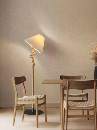 Spiralis Organic Wood Floor Lamp