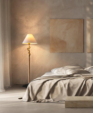 Spiralis Organic Wood Floor Lamp