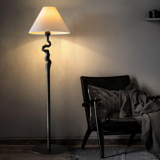 Spiralis Organic Wood Floor Lamp