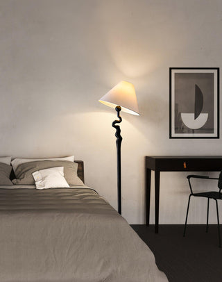 Spiralis Organic Wood Floor Lamp