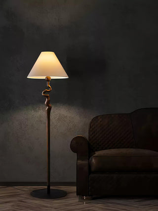 Spiralis Organic Wood Floor Lamp