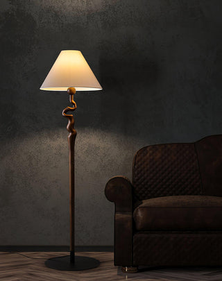 Spiralis Organic Wood Floor Lamp