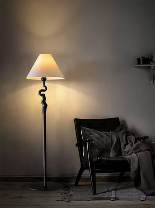 Spiralis Organic Wood Floor Lamp