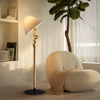 Spiralis Organic Wood Floor Lamp