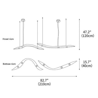 Rhythm Contemporary Wood Chandelier