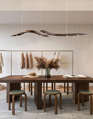 Rhythm Contemporary Wood Chandelier