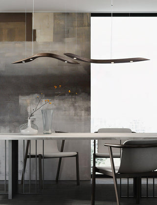 Rhythm Contemporary Wood Chandelier
