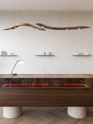 Rhythm Contemporary Wood Chandelier