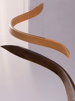 Rhythm Contemporary Wood Chandelier