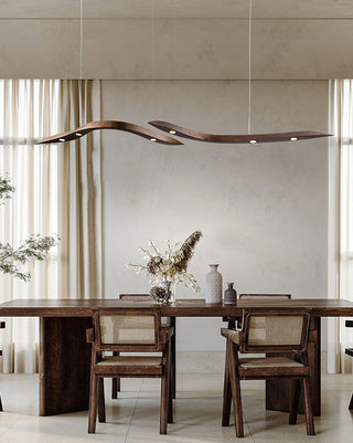 Rhythm Contemporary Wood Chandelier