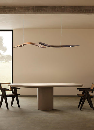 Rhythm Contemporary Wood Chandelier