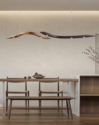Rhythm Contemporary Wood Chandelier