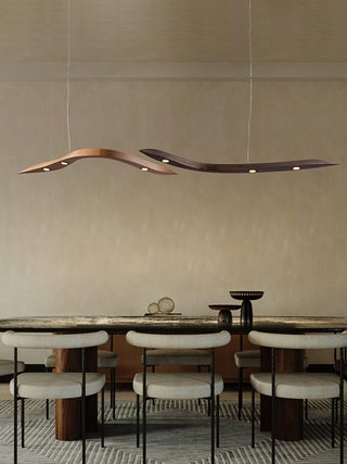 Rhythm Contemporary Wood Chandelier