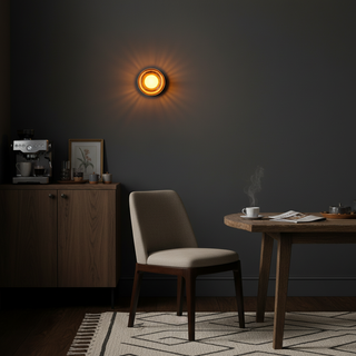 Shadow Ring Contemporary Glass Wall Light