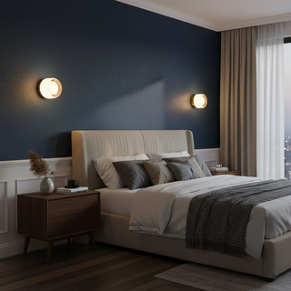 Shadow Ring Contemporary Glass Wall Light