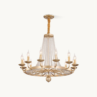 Shan 12-Light Gold Crystal Chandelier